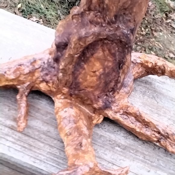Paper mache tree with bright red mushroom cap..fairy house... - Picture 7 of 7